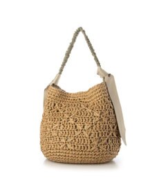 UNBILLION cachecache 下がりグログラン柄編みワンハンドルクロッシェトート