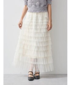 earth music&ecology ティアードフリルチュールスカート
