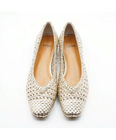 APOM レザーメッシュパンプス30