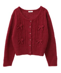 earth music&ecology リボンクルーネックカーディガン