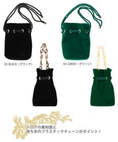 ROOTOTE 0671【直営店限定】ベビールー.ベロア チェーン-A