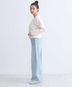 earth music&ecology リボンクルーネックカーディガン