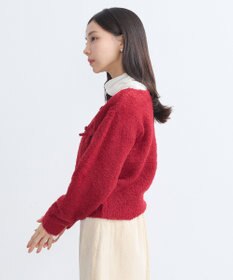 earth music&ecology リボンクルーネックカーディガン