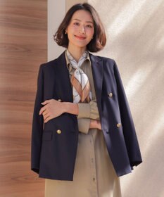 J.PRESS LADIES ANASTASIAトロ ダブル ジャケット ネイビー系