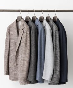 GOTAIRIKU 新柄【吸水速乾/ウォッシャブル】ノルマンディーリネン カーディガンジャケット＿グレンチェック柄