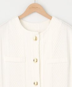 SHARE PARK LADIES 【洗える】ケーブルジャガード ジレ