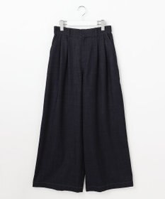 自由区 デニムライクツイルワイド パンツ