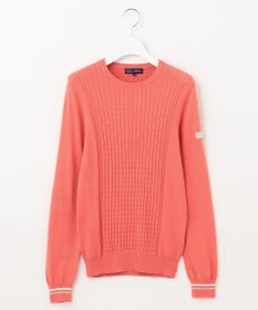 23区GOLF 【WOMEN】【洗える】格子柄  カラーニット