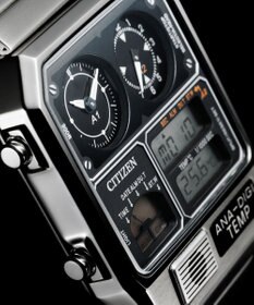 CITIZEN 【特定店取扱いモデル】レコードレーベル 1980年代に一世を風靡したアナデジテンプ