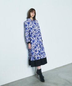 GRACE CONTINENTAL フラワープリントティアードワンピース