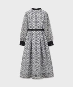 GRACE CONTINENTAL オーナメント刺繍フレアワンピース