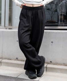WEGO 【ウエストゴム】スウェットワイドパンツ
