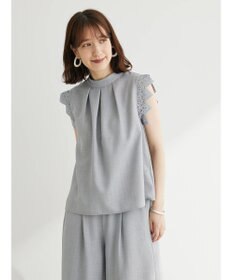 Green Parks ・ＥＬＥＮＣＡＲＥ　ＤＵＥ　リネンライクレースブラウス