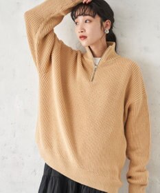 WEGO オーバーフィットハーフジッププルオーバー