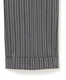 J.PRESS MEN 【J.PRESS ORIGINALS】Dark Pinstripe Wool New Piped Stem Slacks / Big Back Belt