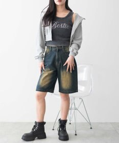 WEGO ヴィンテージウォッシュグラフィックタンク