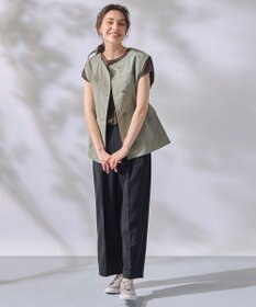 ANY 【洗濯機可能/ウエストゴム】美脚２タック ワイドパンツ