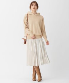 自由区 【洗える】ピュアカシミヤミルド フーディーニット