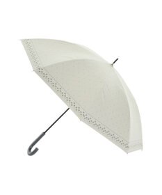 MOONBAT 晴雨兼用日傘 長傘 ドット×幾何花／遮光 遮熱 UV