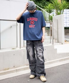 WEGO 【接触冷感/ユニセックス着用ITEM】カレッジロゴグラフィックT（SS）