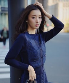 TOCCA CRYSTAL LABYRINTH カーディガン ネイビー系