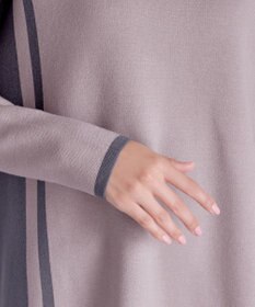 Tiaclasse 【新色追加・洗える】配色ニットチュニック