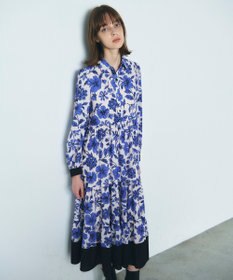 GRACE CONTINENTAL フラワープリントティアードワンピース