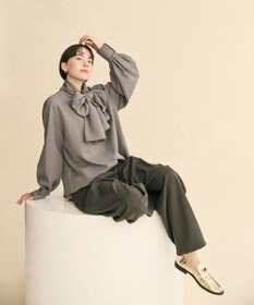 #Newans 【洗濯機可】ビックリボンパウダリーブラウス