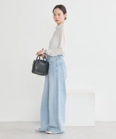 earth music&ecology セルフカットワイドデニムパンツ