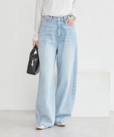 earth music&ecology セルフカットワイドデニムパンツ