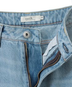 earth music&ecology セルフカットワイドデニムパンツ