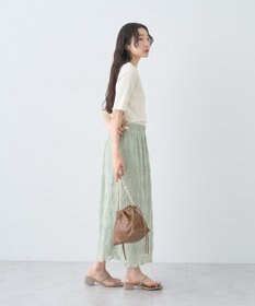 earth music&ecology マジョリカプリーツナロースカート