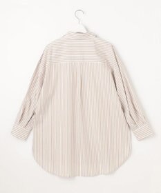 Feroux 【洗える】カラーストライプビッグ シャツ