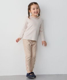 ANY KIDS リボン×ボーダー長袖Tシャツ