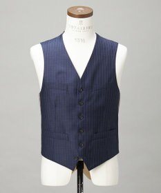 GOTAIRIKU 【Loro Piana Fabric】365 通年 3ピーススーツ(ネイビーストライプ)