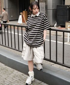 WEGO 【撥水/速乾/ウエストゴム/ユニセックス着用ITEM/MLサイズ展開】ナイロンイージーバギーカーゴショーツ