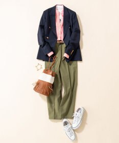 23区 MARCO MASI レザーキャンバスコンビ 巾着 バッグ