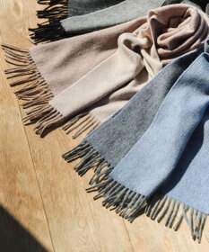 Tiaclasse 【ウール100％】リバーシブルマフラー