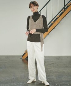 #Newans 【洗える】カシミヤブレンドバルキーニットビスチェ