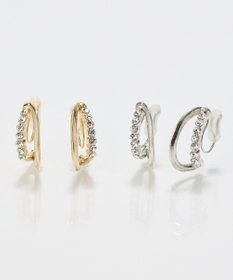 Phoebe 〈痛くないシリーズ/アレルギー対応〉ブリリアントダブルフープライトフィットイヤリング　シルバー