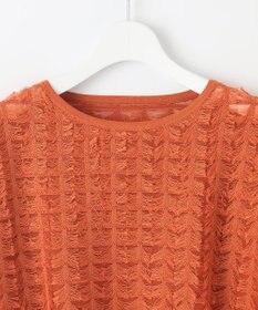 自由区 S 【セットアップ対応・洗える】シアーカットジャカード ニット