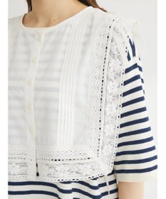 Green Parks インド綿　スクエアレース衿