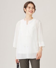 自由区 L 【カタログ掲載・接触冷感・洗える】ラミーローンプルオーバー ブラウス