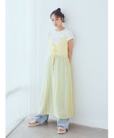 earth music&ecology フラワーレースキャミワンピース