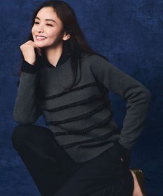 23区 【滝沢眞規子さん着用/VERY掲載/洗える】ウールミルドジャージー シャツ