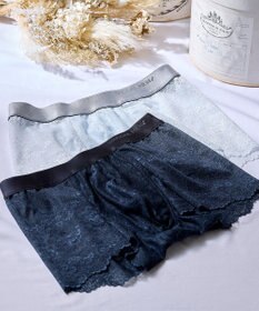 WACOAL MEN WACOAL MEN 【レースボクサー】 ボクサーパンツ フロント快適グラマラス 通気性 スカラ始末(裾部分) 前閉じ 下着 レース メンズ WT3812 /ワコールメン