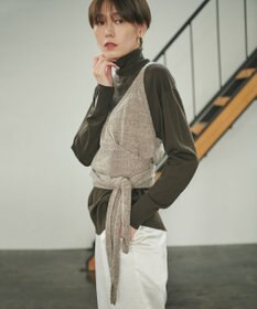 #Newans 【洗える】カシミヤブレンドバルキーニットビスチェ