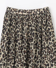 ANY 【ウエストゴム】レオパードプリーツスカート