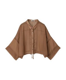 Green Parks ＥＧＯＩＳＴ　５分袖短丈シアーシャツ