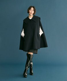 #Newans セーラーカラーダブルフェイスケープコート